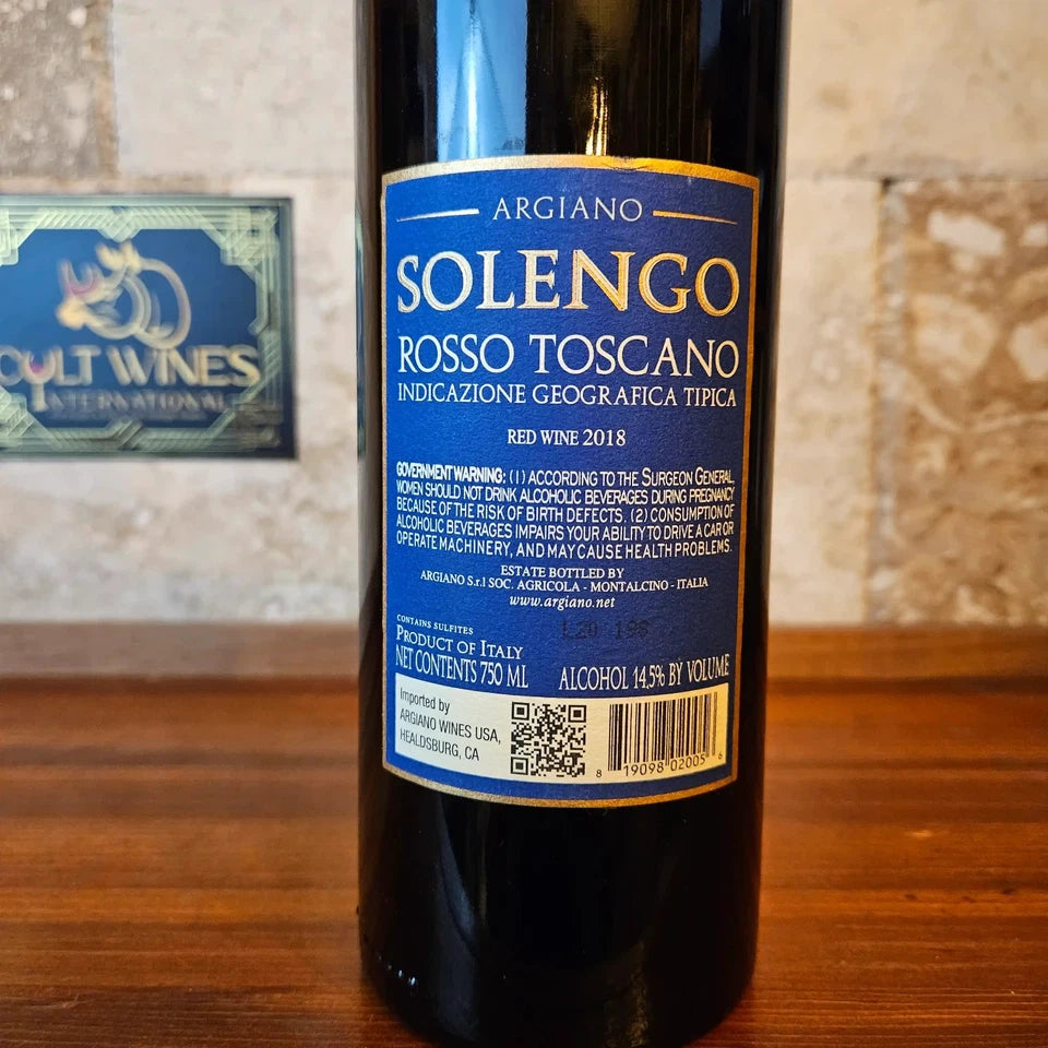 2018 Argiano Solengo Toscana IGT Red Wine 750ml Tuscany Super Tuscan Blend 96 Points